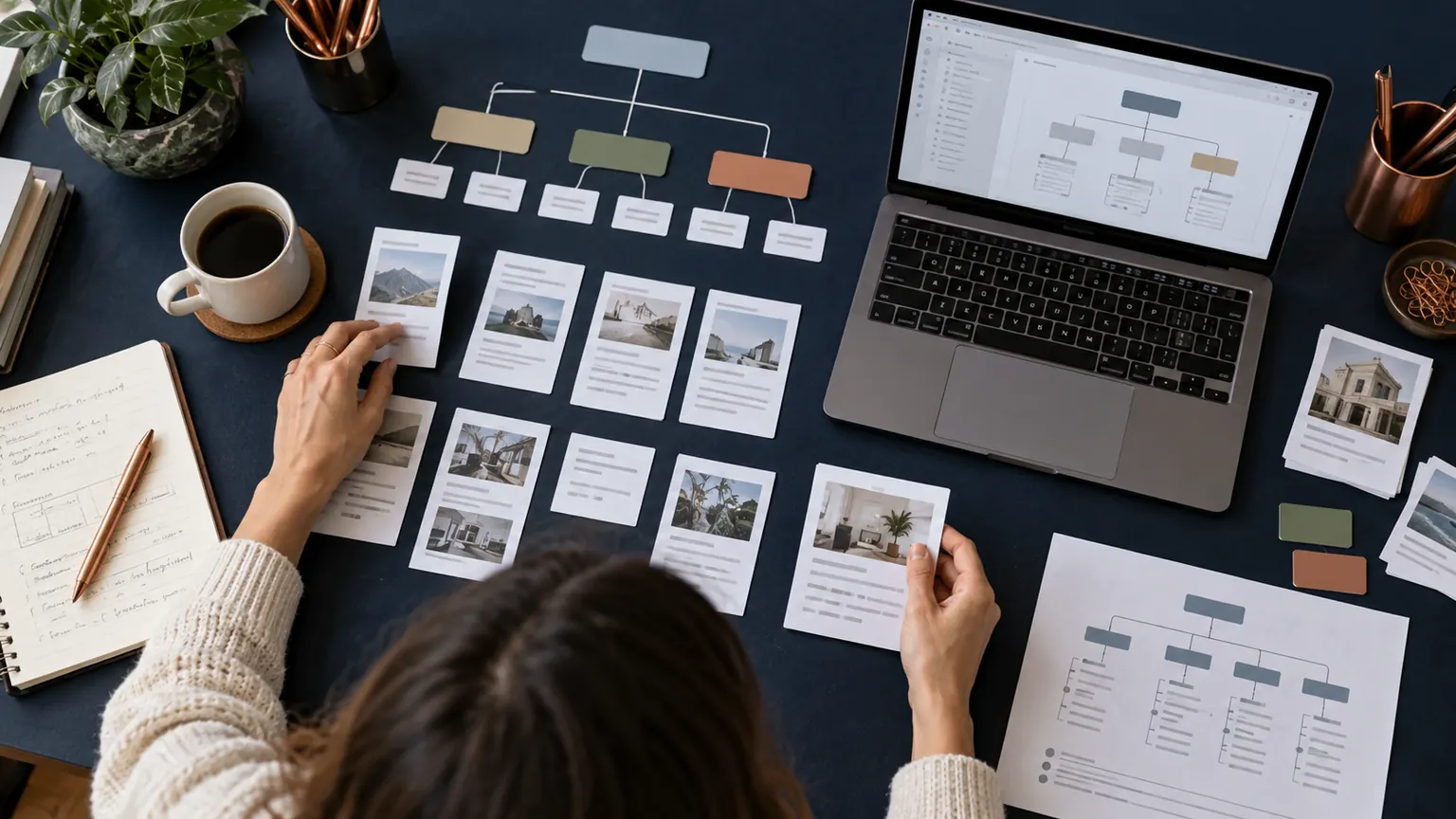 Organisation de fiches de contenu et de relations entre pages